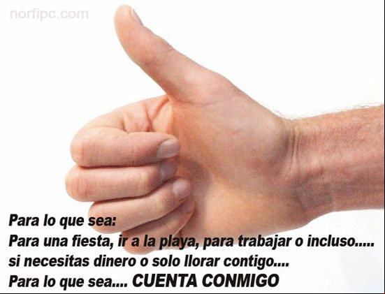Cuenta conmigo para lo que sea, aqui tienes un amigo Cuenta conmigo para lo que sea, aqui tienes un amigo