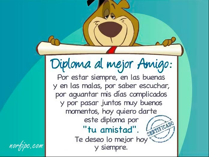 Diploma al mejor amigo #Amistad Frases para nuestros amigos en Facebook