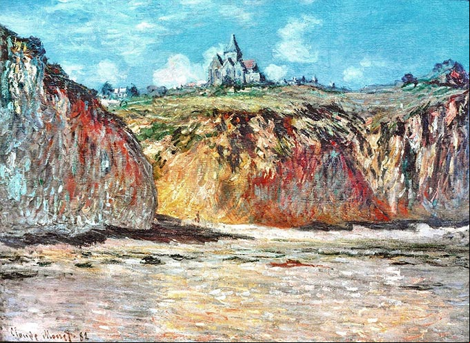 Claude Monet - The Church at Varengeville 02, 1882 Claude Monet - The Church at Varengeville 02, 1882