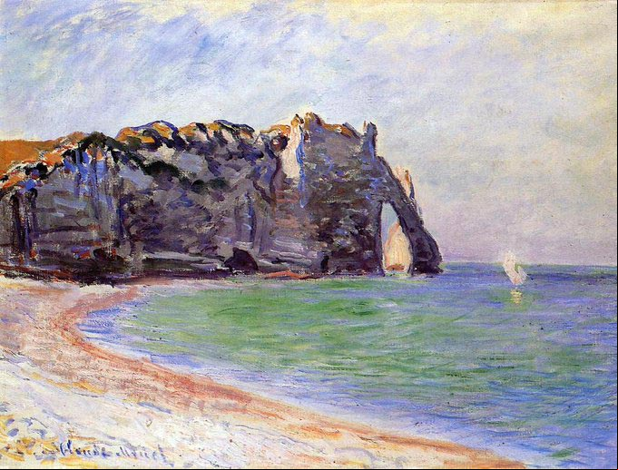 Claude Monet - The Manneport, Etretat, the Porte d'Aval, 1885 Claude Monet - The Manneport, Etretat, the Porte d'Aval, 1885