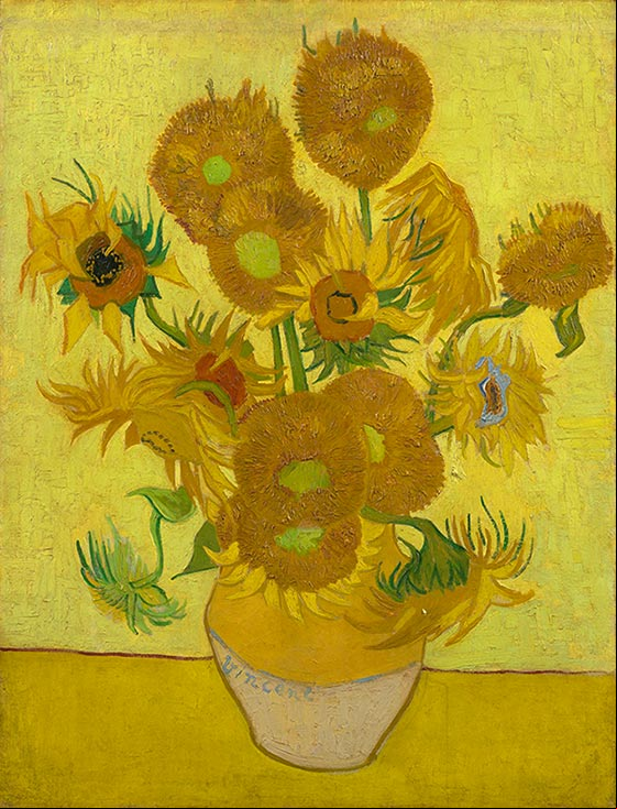 Sunflowers (Girasoles), pintura de Vincent Van Gogh de 1889 #VanGogh Sunflowers (Girasoles), pintura de Vincent Van Gogh de 1889
