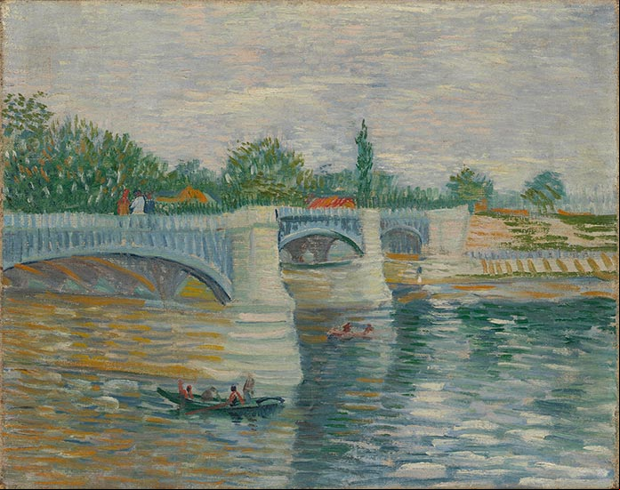 The Bridge at Courbevoie, pintura de Vincent Van Gogh de 1887 #VanGogh The Bridge at Courbevoie, pintura de Vincent Van Gogh de 1887