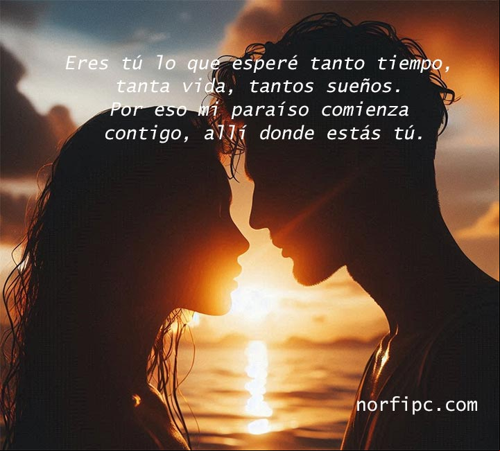 Silueta de dos amantes