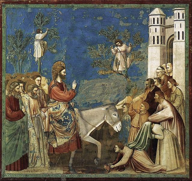 Entrada de Cristo en Jerusalén, pintura de Giotto di Bondone Entrada de Cristo en Jerusalén, pintura de Giotto di Bondone