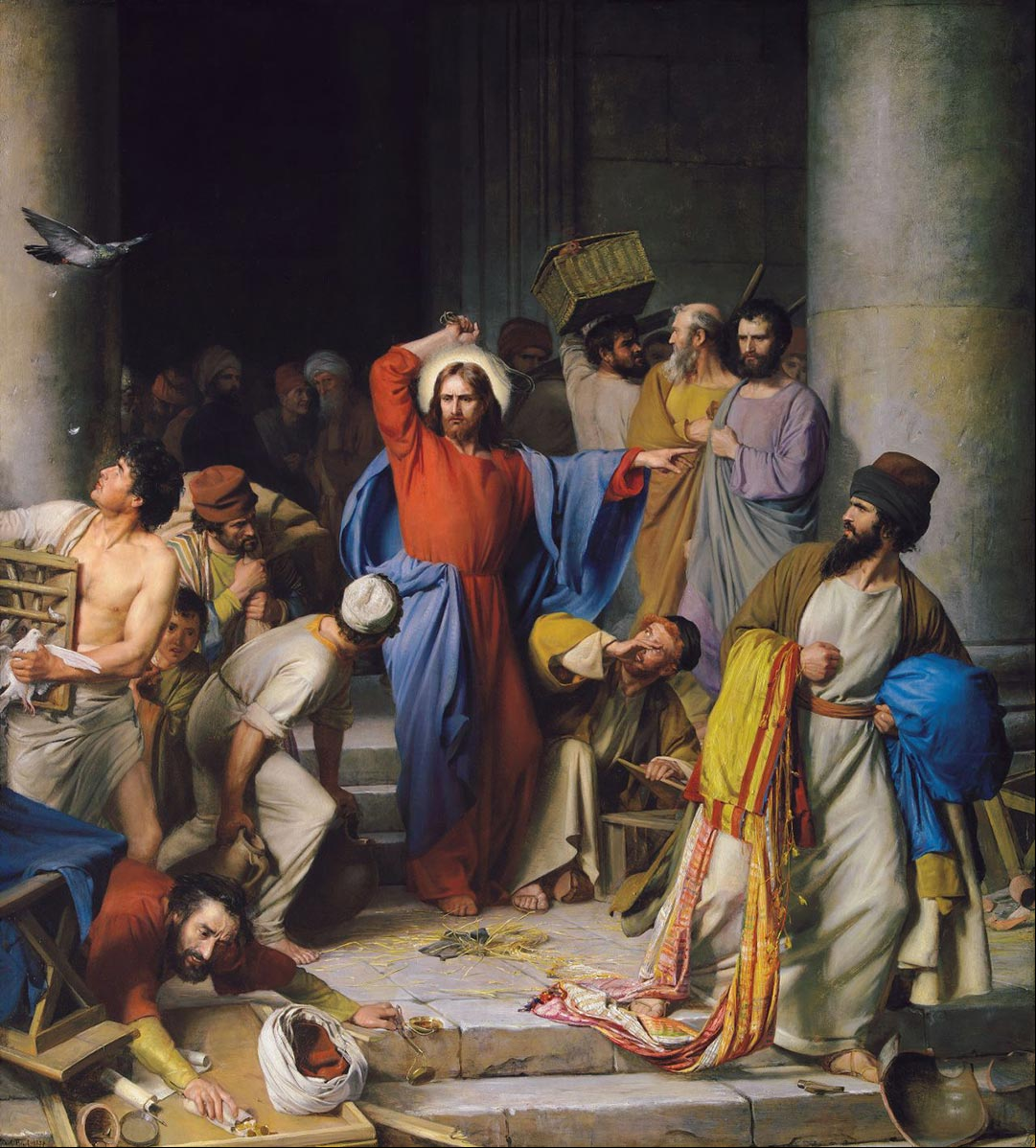 Jesús purifica el Templo (Jesus Cleaning Temple). Carl Heinrich Bloch Jesús purifica el Templo (Jesus Cleaning Temple). Carl Heinrich Bloch
