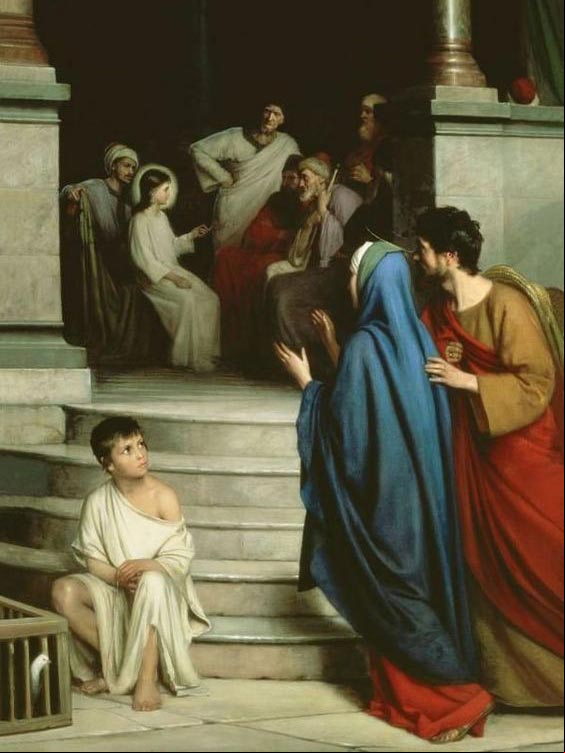 La Pérdida del Niño Jesús en el Templo - Los Siete dolores de la Virgen María La Pérdida del Niño Jesús en el Templo - Los Siete dolores de la Virgen María