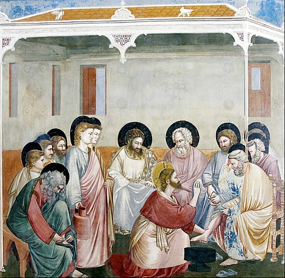 Washing of the Feet (Lavatorio de pies), pintura de Giotto di Bondone Washing of the Feet (Lavatorio de pies), pintura de Giotto di Bondone