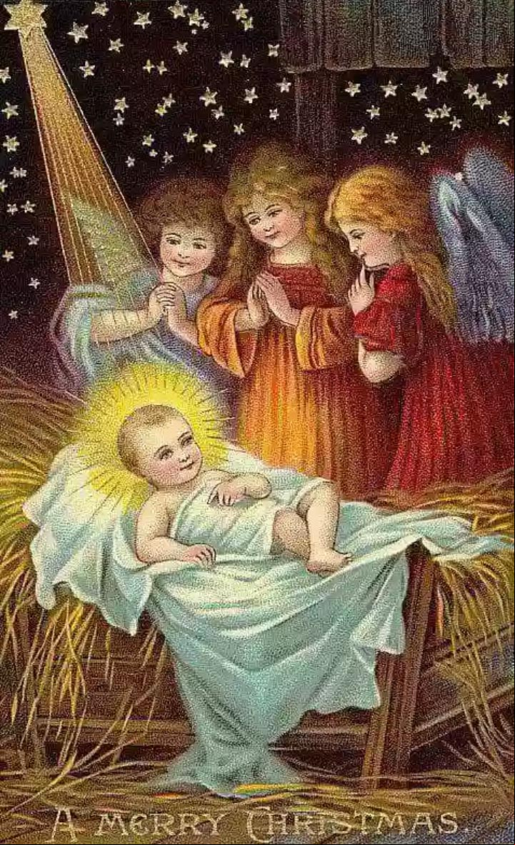 Imagen clásica usada para felicitar en Navidad del Nacimiento de Jesús. #NacimientoJesus Imagen para felicitar en Navidad del Nacimiento de Jesús