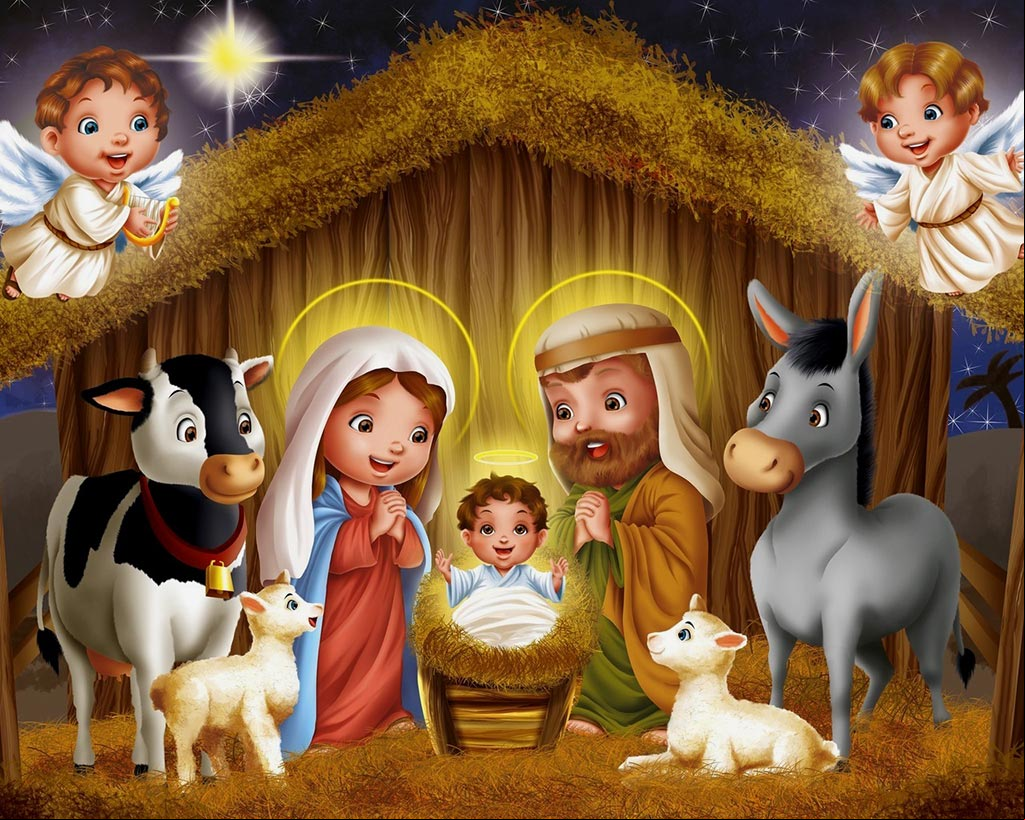 Moderna ilustración del Nacimiento de Jesús. #NacimientoJesus Moderna ilustración del Nacimiento de Jesús