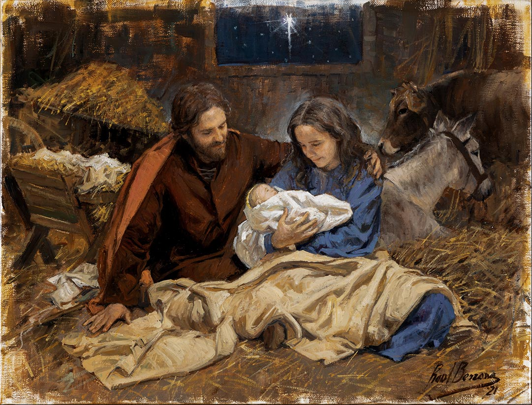 Natividad de Jesús. Pintura de Raúl Berzosa. #NacimientoJesus Natividad de Jesús. Pintura de Raúl Berzosa