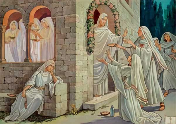 Jesús y la Parábola de las Diez Vírgenes Jesús y la Parábola de las Diez Vírgenes