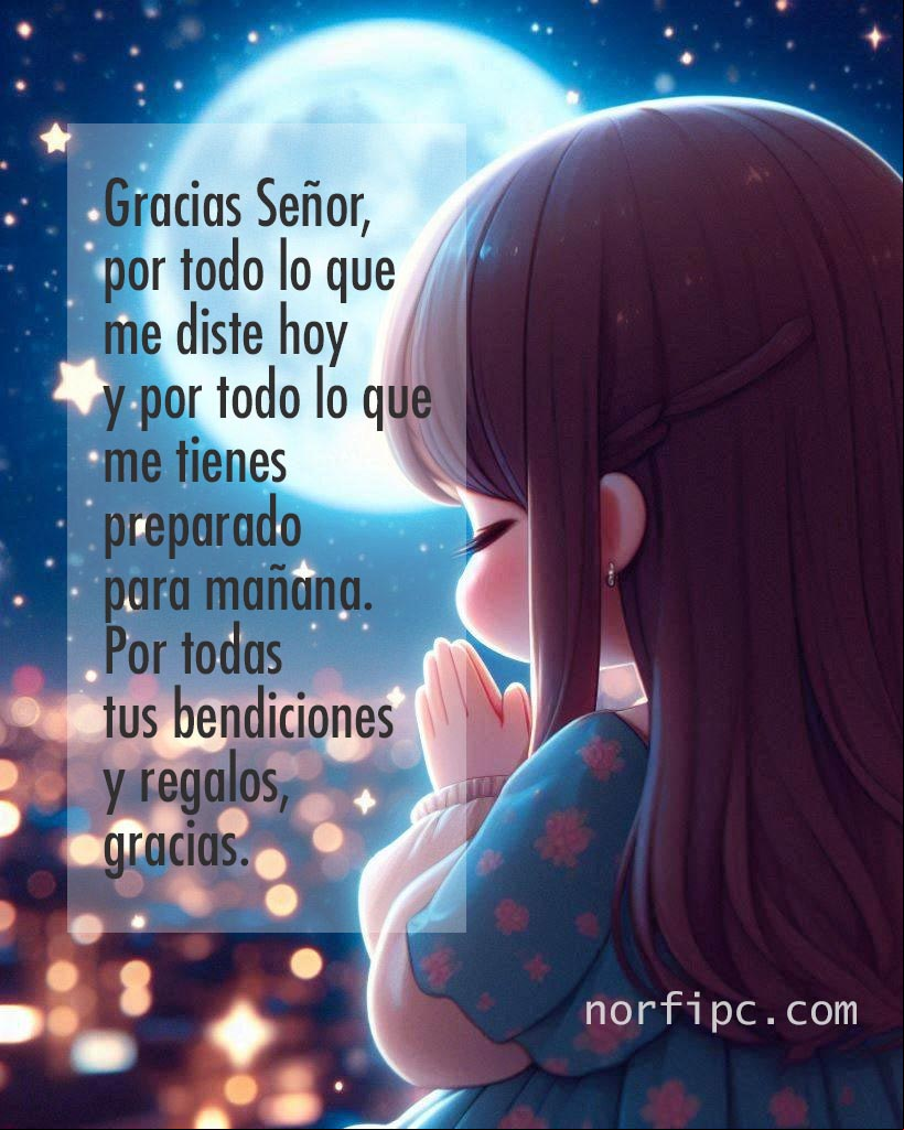 Gracias Señor, por todo lo que me diste hoy y por todo lo que me tienes preparado para mañana. Por todos tus bendiciones y regalos, gracias. Chica orando, animado