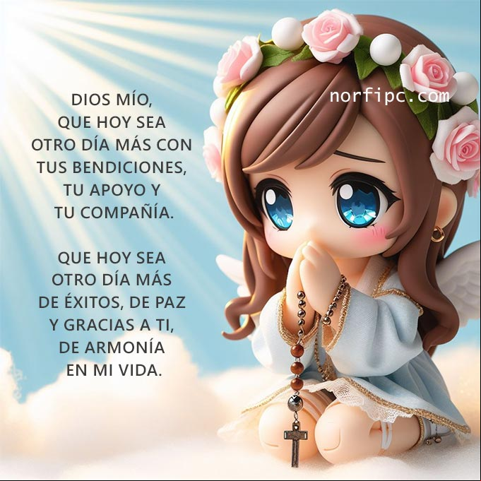 Chica arrodillada orando a Dios