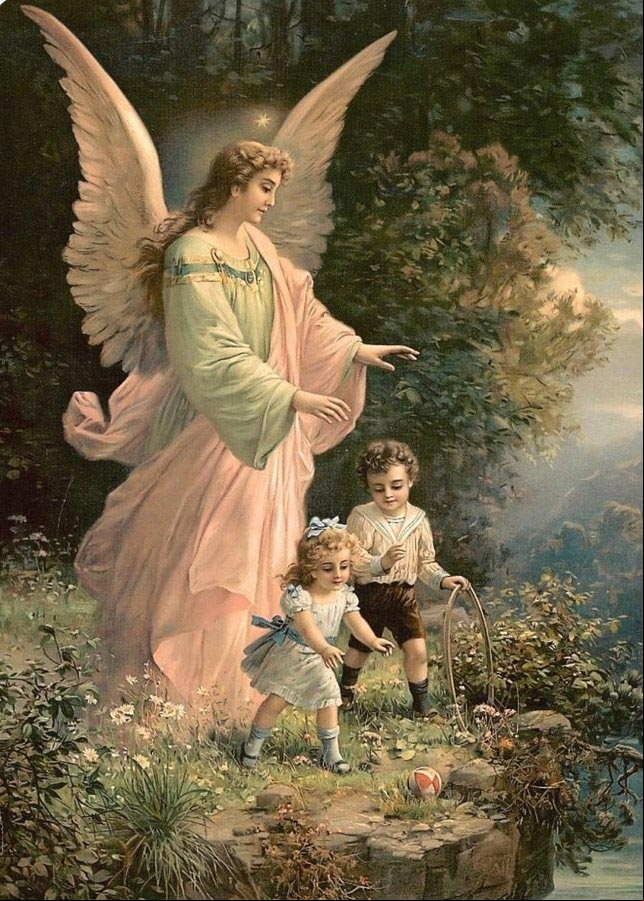 Imagen del Ángel de la Guarda, que Dios envía en nuestro nacimiento para protegernos durante toda la nuestra vida