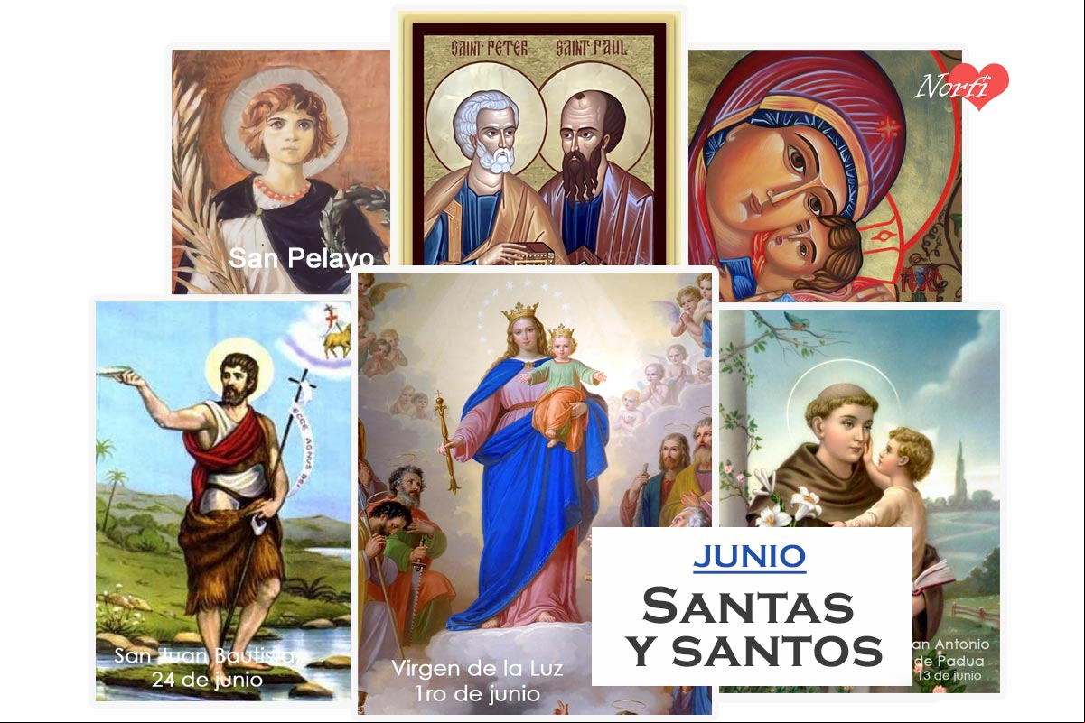 Santas, santos y Santoral católico del mes de junio Santas, santos y Santoral católico del mes de junio