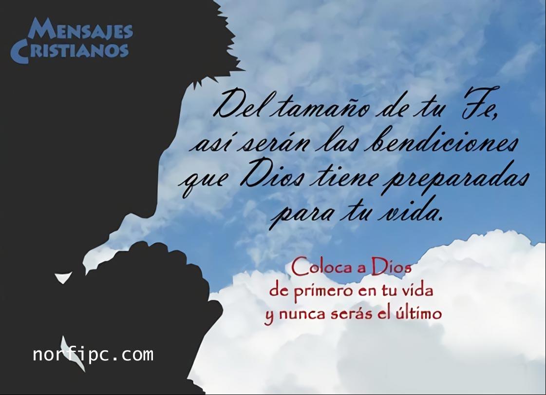 Del tamaño de tu Fe, así serán las bendiciones que Dios tiene preparadas para tu vida. Coloca a Dios de primero y nunca serás el último Hombre reflexionando