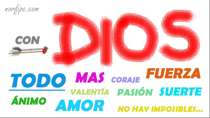 Con Dios no hay imposibles, todo lo podemos alcanzar Frases cristianas motivadoras, alentadoras y de optimismo