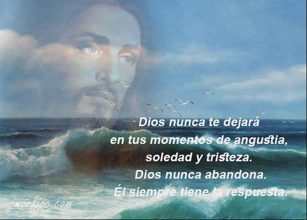 Dios nunca te dejará en tus momentos de angustia, soledad y tristeza. Dios nunca abandona. Él siempre tiene la respuesta. #FeCristiana Dios siempre tiene la respuesta