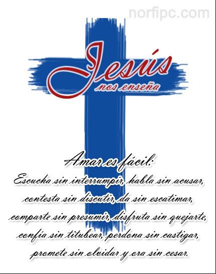 Jesús nos enseña a amar, es fácil Mensaje cristiano sobre Jesús y su amor por nosotros