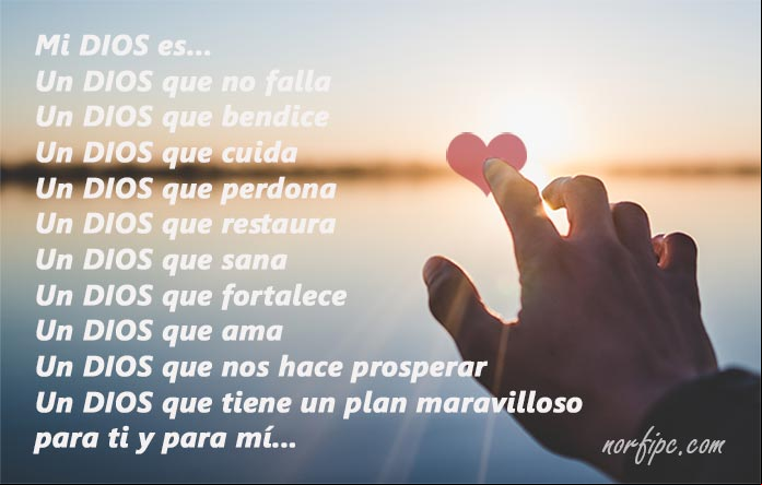 Mi DIOS es un DIOS que no falla, un DIOS que bendice, que cuida, que perdona que restaura, que sana, que fortalece. Un DIOS que ama, que nos hace prosperar. Un DIOS que tiene un plan maravilloso para ti y para mí. #AgradecerDios Mi DIOS tiene un plan maravilloso para ti y para mí