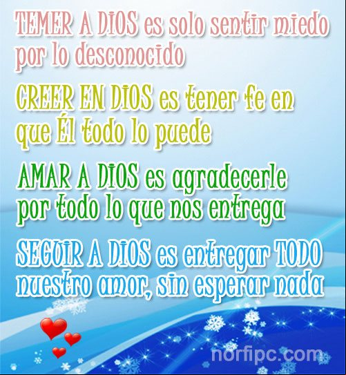 La diferencia entre temer, creer, amar y seguir a Dios La diferencia entre temer, creer, amar y seguir a Dios