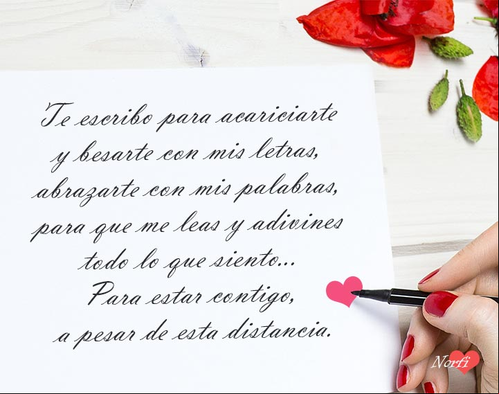 Estar contigo, a pesar de esta distancia