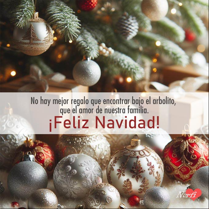 No hay mejor regalo que encontrar bajo el arbolito, que el amor de nuestra familia El mejor relalo en el arbolito de Navidad