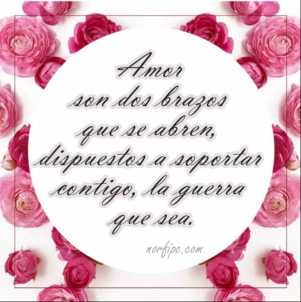 Amor son dos brazos que se abren, dispuestos a soportar contigo, la guerra que sea. #Amor Amor son dos brazos que se abren, dispuestos a soportar contigo, la guerra que sea