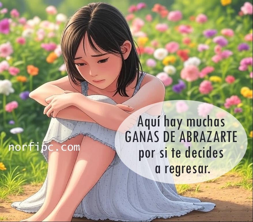 Aquí hay muchas 'ganas de abrazarte', por si te decides a regresar Chica sentada en el piso abrazando las piernas triste