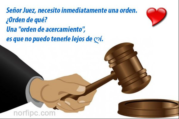 Señor Juez, necesito una orden de acercamiento, es que no puedo tenerla lejos de mí Frase de amor para expresar el dolor que se siente al tener un ser querido lejos