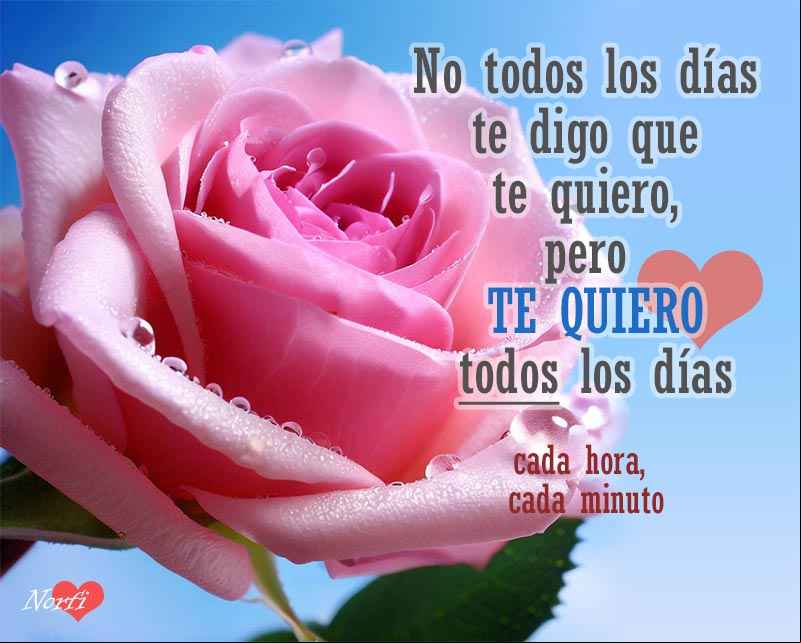 Tal vez no todos los días te digo que te quiero, pero te quiero todos los días Mensaje para quien yo quiero