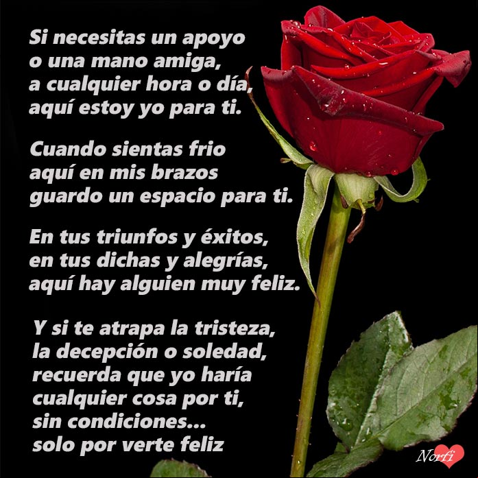 Yo haría cualquier cosa por ti Poema para brindarle mi apoyo: Yo haría cualquier cosa por ti