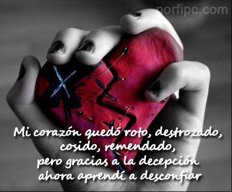 Tengo que darte las gracias, dejaste mi corazón roto, destrozado, pero gracias a la decepción, ahora aprendí a desconfiar. Mi corazón quedó roto, destrozado, cosido, remendado, pero gracias a la decepción, ahora aprendí a desconfiar