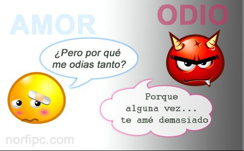 Imagen sobre el amor y el odio, algunas veces detrás del odio solo se esconde... amor Imagen sobre el amor y el odio, algunas veces detrás del odio solo se esconde... amor