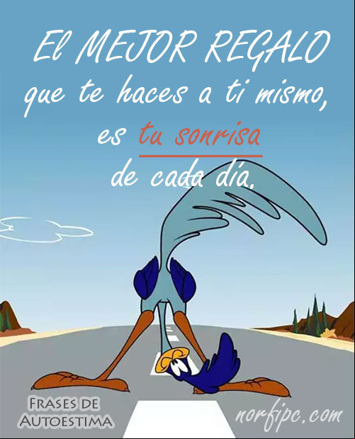 El mejor regalo que te haces a ti mismo, es tu sonrisa de cada día. #Autoestima Te tengo conmigo siempre, a pesar de la distancia