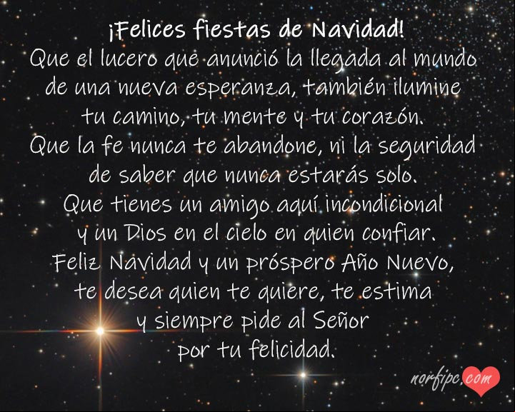 Te quiero y te deseo lo mejor, en esta Navidad. #PoemaNavidad Te quiero y te deseo lo mejor, en esta Navidad