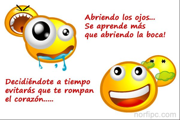 Abriendo los ojos... Se aprende más que abriendo la boca! Abriendo los ojos... Se aprende más que abriendo la boca!