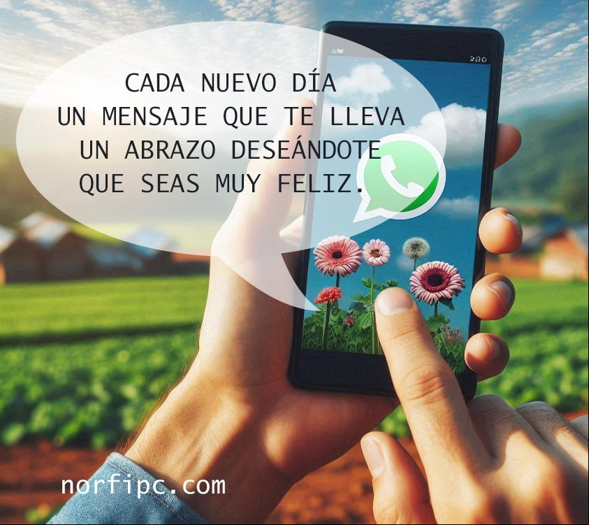 Mano con un telefono recibiendo un mensaje