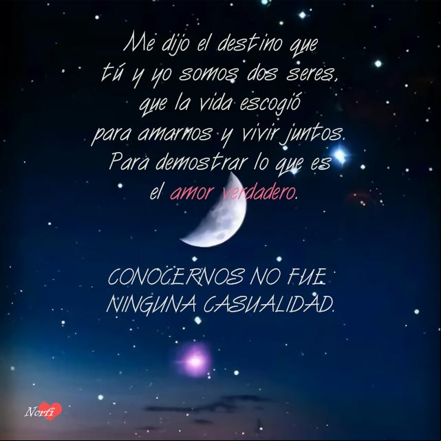 Conocernos no fue ninguna casualidad Conocernos no fue ninguna casualidad