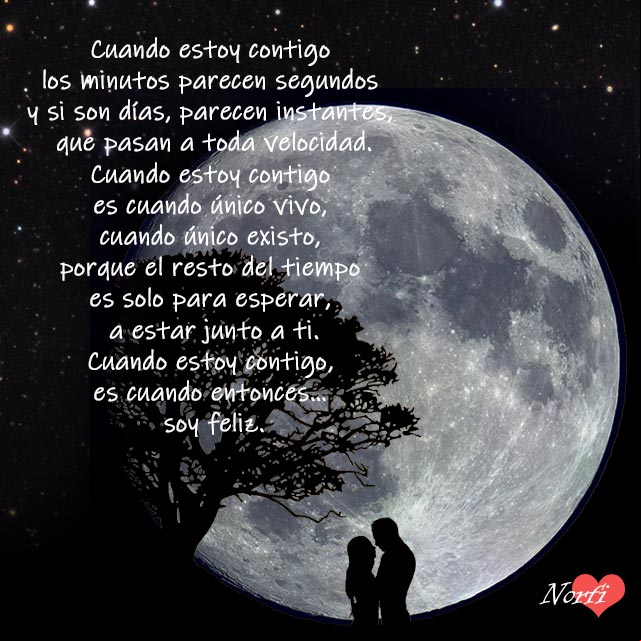 Soy feliz cuando estoy contigo, poema Cuando estoy contigo