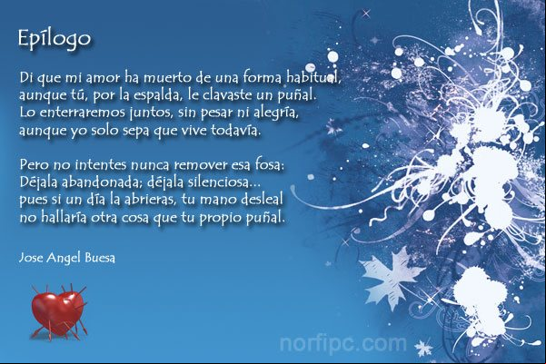 Epílogo, poema de Jose Angel Buesa Epílogo, poema de Jose Angel Buesa