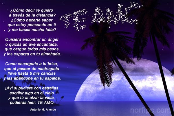 Escribir con las estrellas Te Amo, poema de amor de Antonio M. Allende Escribir con las estrellas Te Amo, poema de amor de Antonio M. Allende