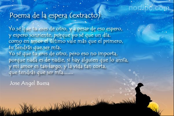 Poema de la espera de Jose Angel Buesa Poema de la espera de Jose Angel Buesa