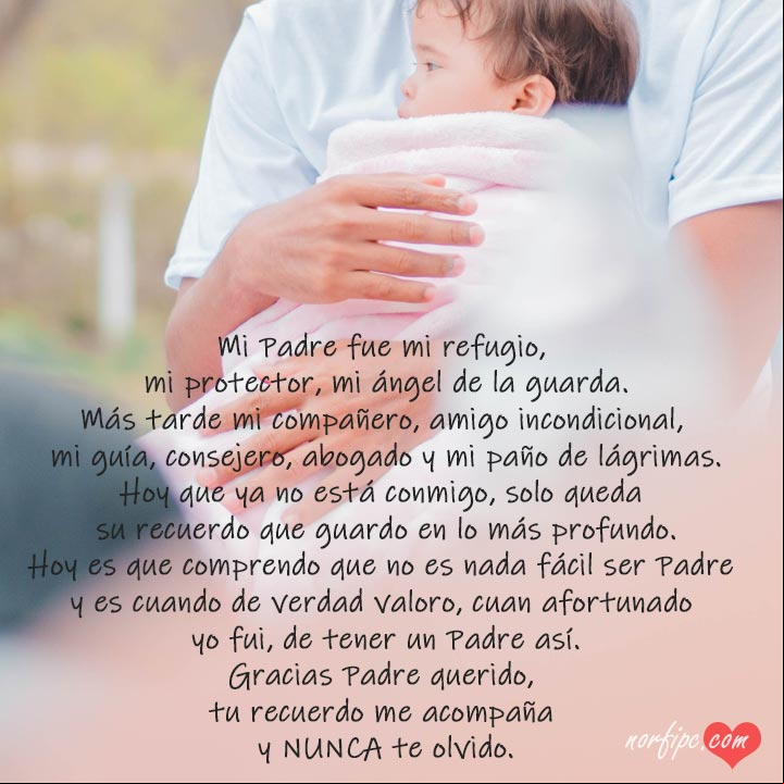 Poema para recordar y agradecer a mi Padre que hoy no está conmigo Poema para recordar y agradecer a mi Padre que hoy no está conmigo