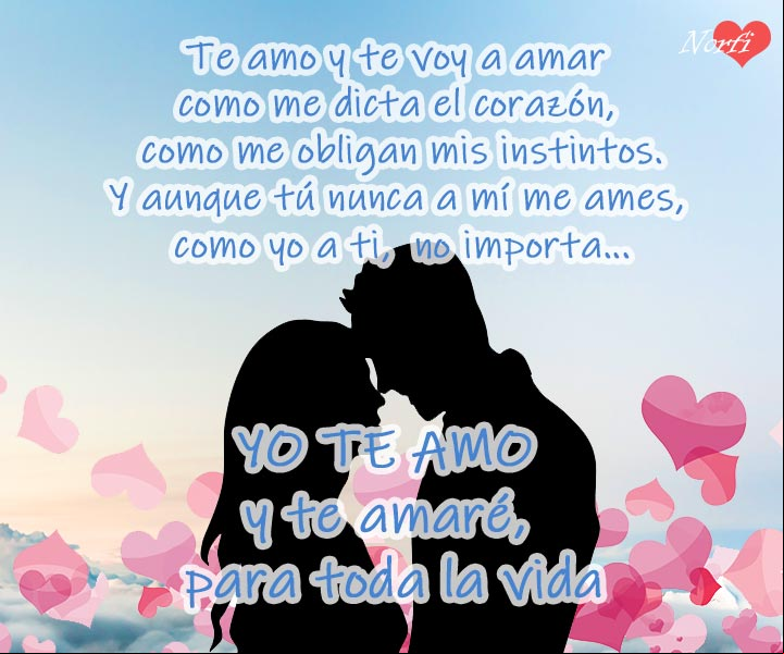 Te amo y te amaré para toda la vida. #PoemaDeAmor Te amo y te amaré para toda la vida. Poema de amor