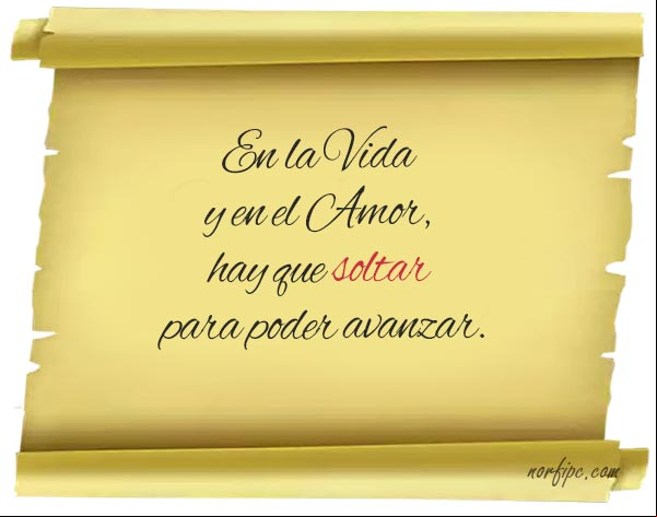 En la vida y en el amor, hay que soltar para avanzar. #FrasesVida En la vida y en el amor, hay que soltar para avanzar