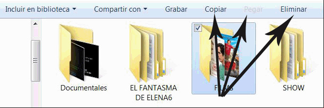 Añadir al explorador de Windows los botones de Copiar, Pegar y Eliminar