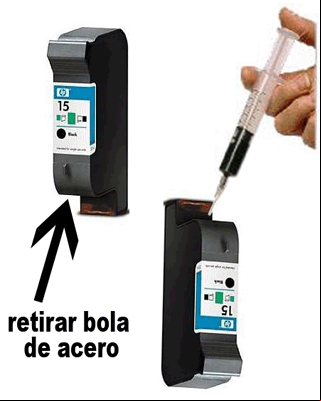 Como rellenar los cartuchos de las impresoras HP de tinta negra Como rellenar los cartuchos de las impresoras HP de tinta negra