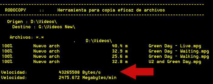 Ejemplo de copia de archivos con Robocopy en Windows Ejemplo de copia de archivos con Robocopy en Windows