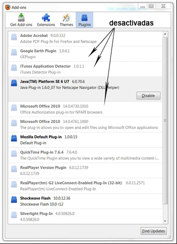 Deshabilita los complementos y extensiones que no utilizas en Firefox